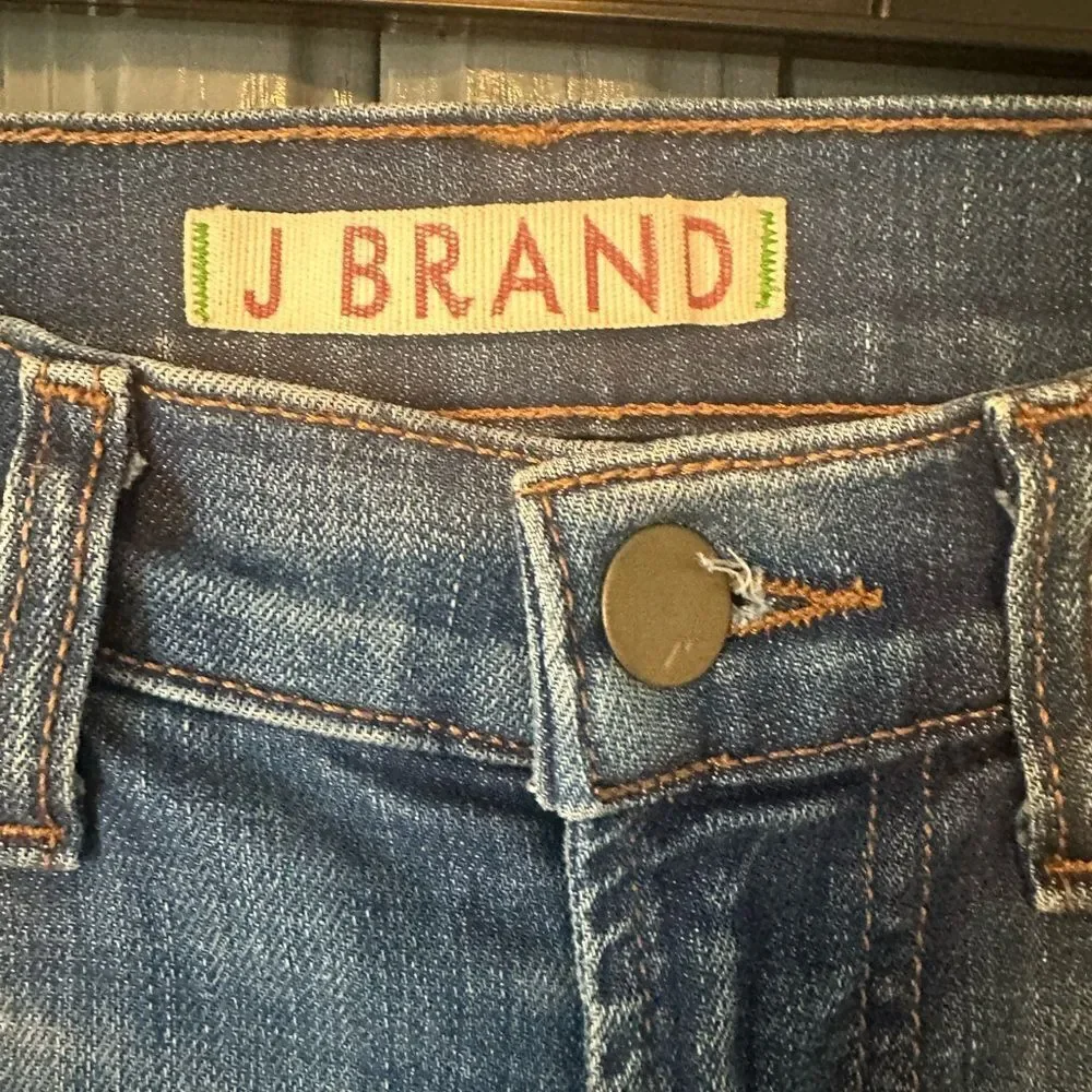 J Brand Knee Patch Skinny Jeans 25
